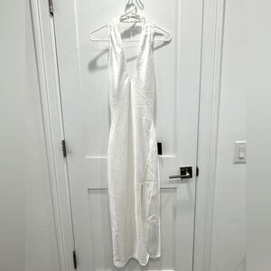 Lulus Halter Slit Front Midi Dress